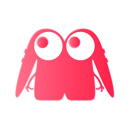 monster on white backgroundのイラスト素材