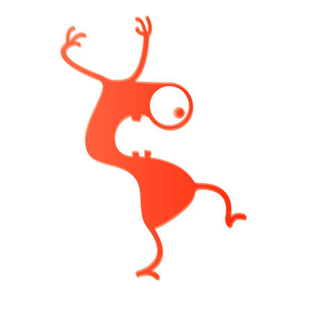 monster on white backgroundのイラスト素材