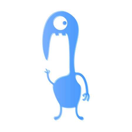 monster on white backgroundのイラスト素材