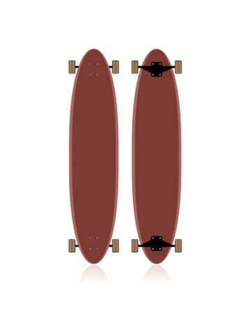Skateboard isolated on whiteのイラスト素材