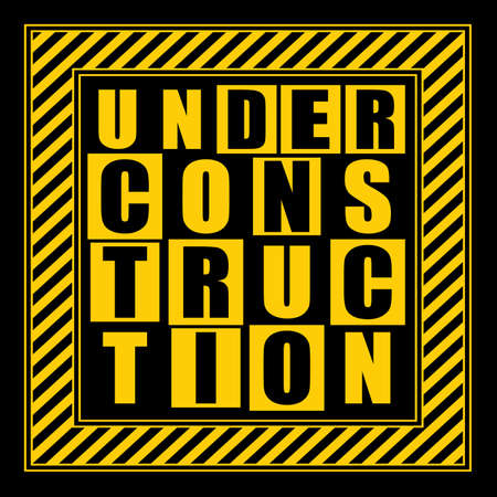  under construction text  Vector illustrationのイラスト素材