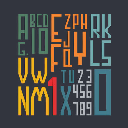 Stylish alphabet  vector illustrationのイラスト素材