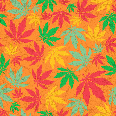 Cannabis leafs - seamless patternのイラスト素材