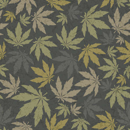 Cannabis leafs - seamless patternのイラスト素材