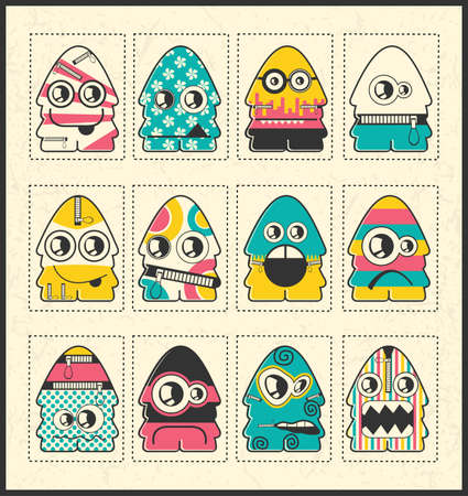 Monsters - vector setのイラスト素材