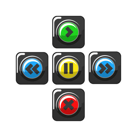 music controllers isolated on white. vector illustration