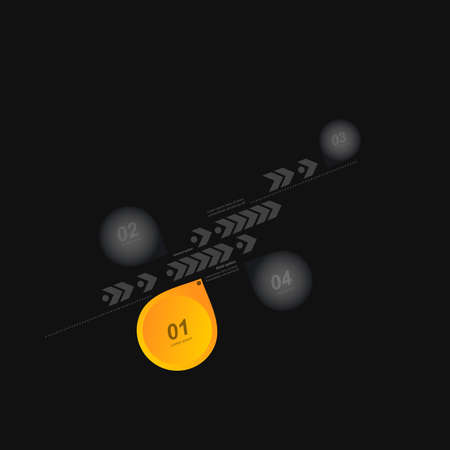 Abstract four banners with numbers. infographic banner.のイラスト素材