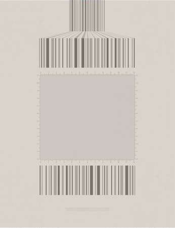 Decorative frame with numbers and abstract shapes, template with place for text, abstract elements,のイラスト素材