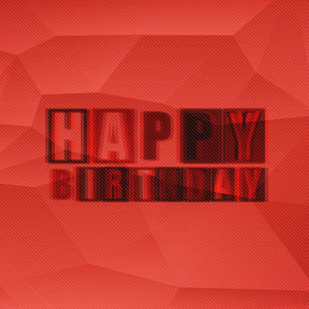 Red Happy birthday card. gift cardのイラスト素材