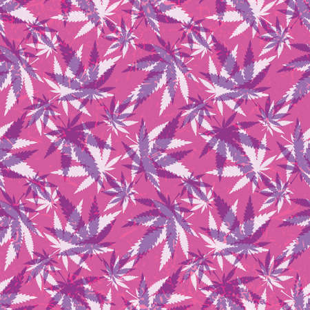 Cannabis leaves - seamless patternのイラスト素材