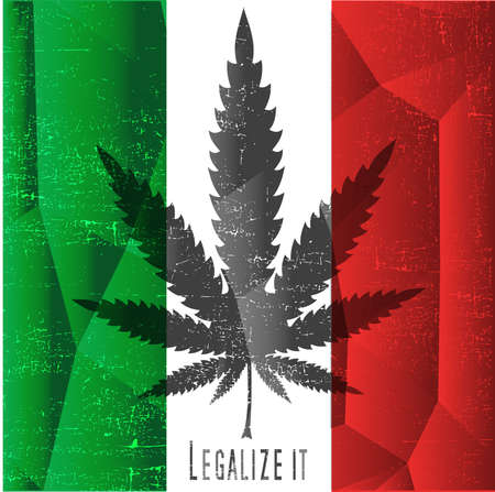 Cannabis leaf,  rastafarian background, vector illustrationのイラスト素材