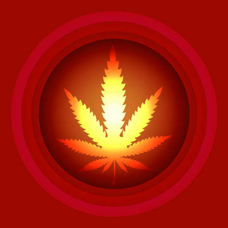 Cannabis leaf,  rastafarian background, vector illustrationのイラスト素材