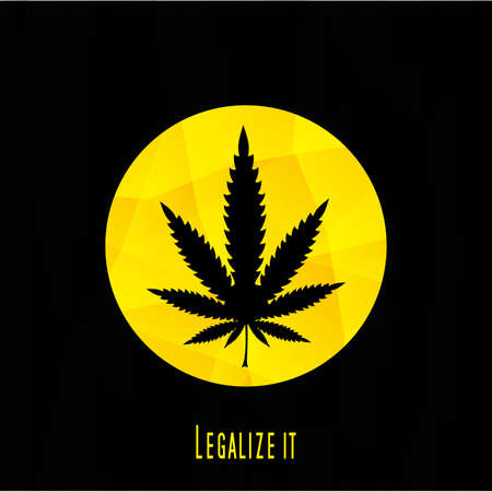 Cannabis leaf,  rastafarian background, vector illustrationのイラスト素材