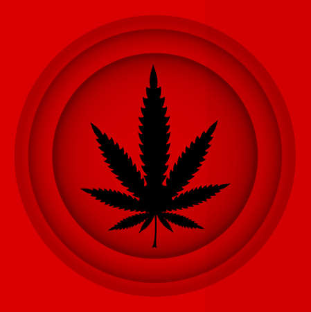 Cannabis leaf,  rastafarian background, vector illustrationのイラスト素材