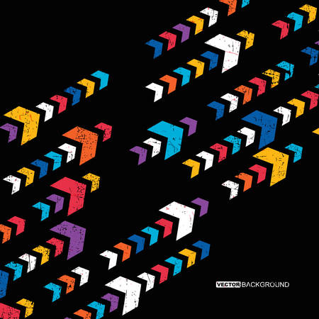 Abstract grunge background with arrows. Vector illustrationのイラスト素材