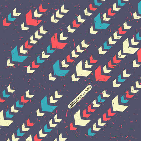 Abstract grunge background with arrows. Vector illustrationのイラスト素材