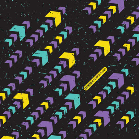 Abstract grunge background with arrows. Vector illustrationのイラスト素材