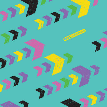 Abstract grunge background with arrows. Vector illustration