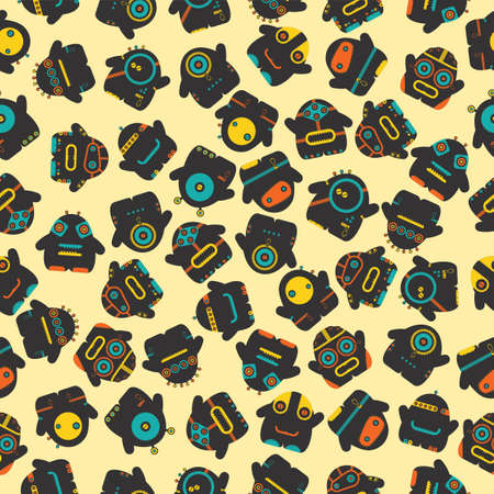 Funny monsters - seamless patternのイラスト素材