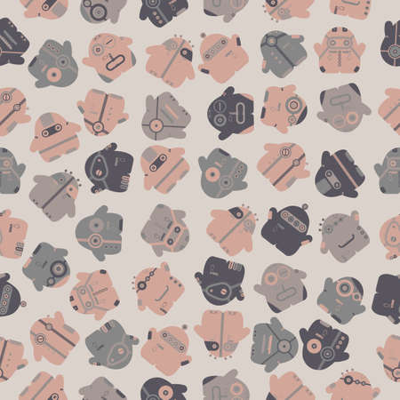 Funny monsters - seamless patternのイラスト素材