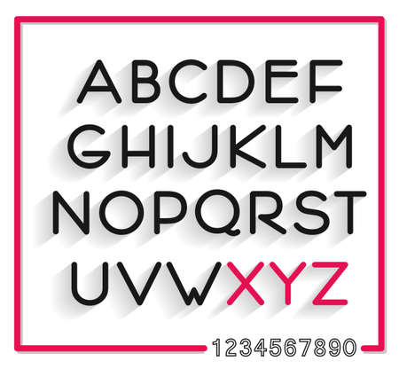 Stylish alphabet vector illustrationのイラスト素材