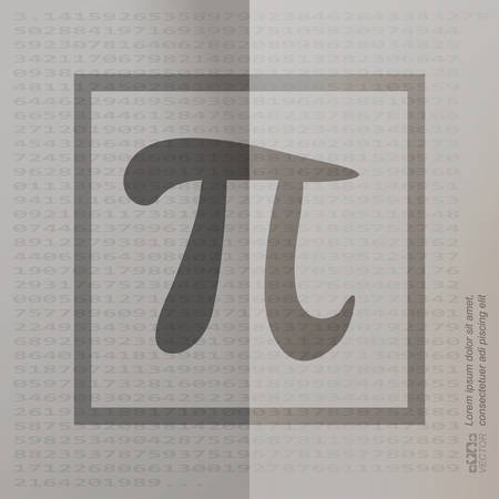 Mathematic element Pi in square.のイラスト素材