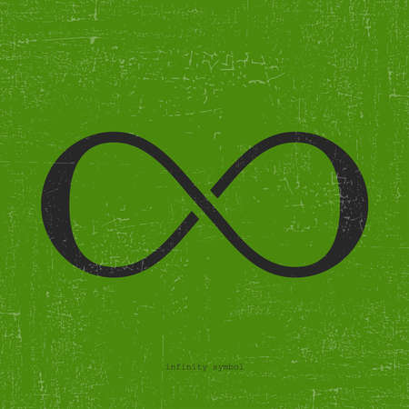 Black limitless icon on grunge green background.のイラスト素材