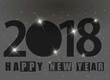 Happy new year 2018.  Greeting cardのイラスト素材