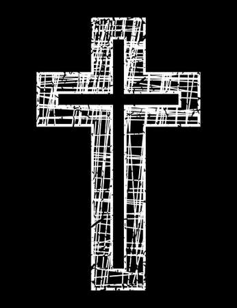 Cross on grungeのイラスト素材