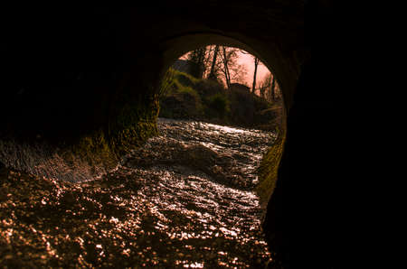 Sunset on a river