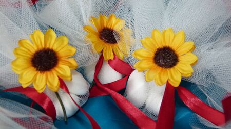 sugared almonds for decoration eventsの写真素材