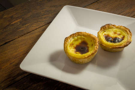 Pasteis de Belem is a typical Portuguese egg tart pastries. Pastel de nata