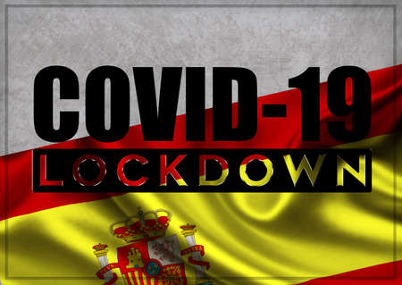 COVID-19 - illustration - lockdown and prevention concept against the coronavirus outbreak and...