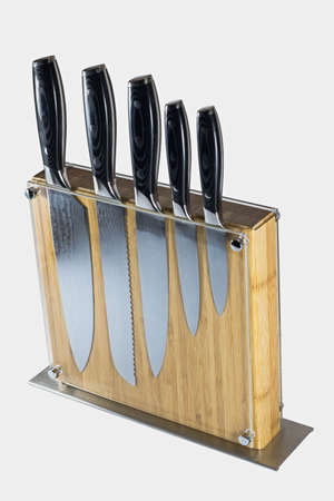Knife Block Isolated on White Backgroundの写真素材