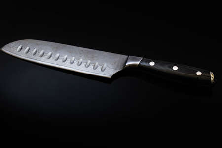 Knife isolated on a black backgroundの写真素材