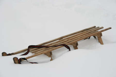 Sleigh In Snow