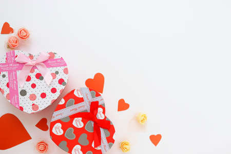 Valentines day background with place for text. Valentines Day. Mother Day. Valentines Day gifts