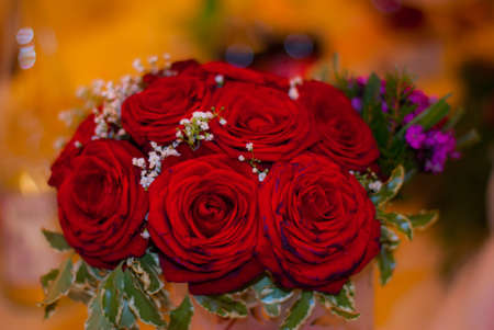 elegant rose bouqet for the new brideの写真素材