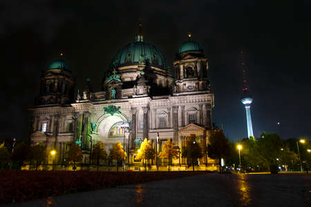 Berliner Dom at night. Berlin, Germany.のeditorial素材