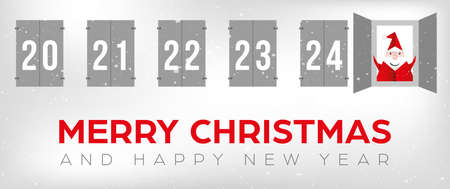 Christmas card Santa Claus calendar