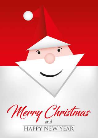 Merry Christmas and Happy New Year cardのイラスト素材