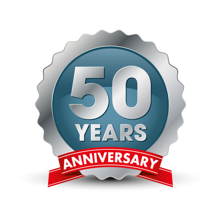Fifty years anniversary badgeのイラスト素材