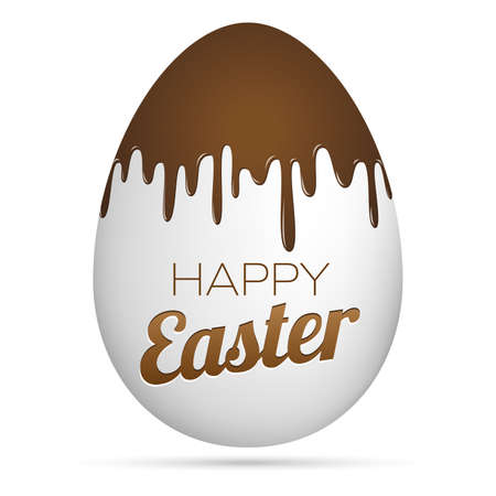 Easter greetings with chocolate eggのイラスト素材