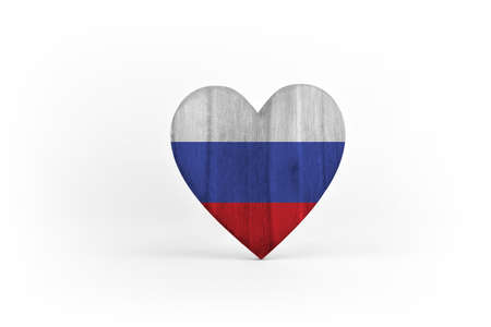 Heart symbol with Russia flagの写真素材