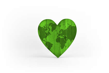 Heart green symbol ecology earthの写真素材