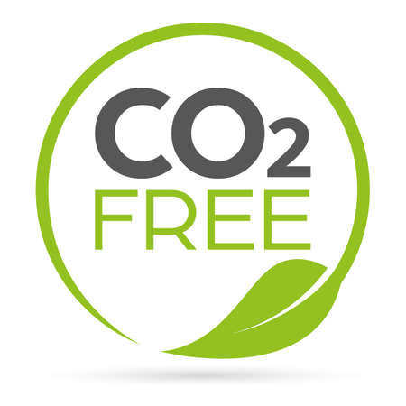 Symbol CO2 free zero emissionsのイラスト素材