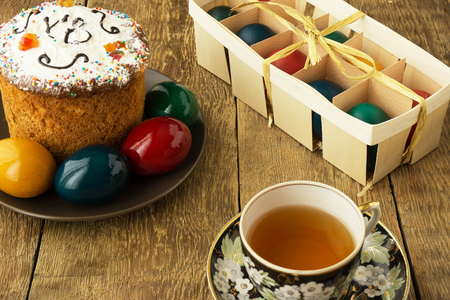 Festive table, laid for Easterの写真素材