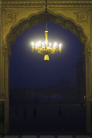 Antique Fanous in Badshahi Mosque, Lahore Pakistanの写真素材