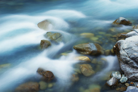 Green river water in Pakistan - Long exposureの写真素材