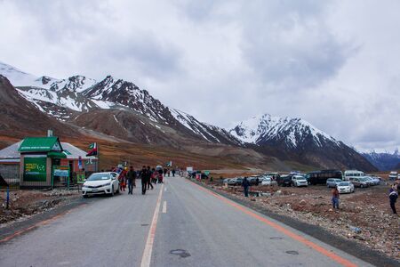 Tourist at Khunjerab pass, Pak China Border 6/28/2018のeditorial素材
